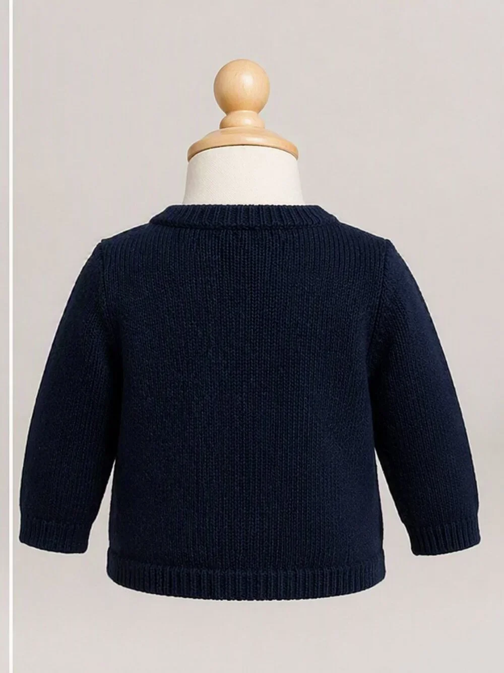 💙 Classic Navy Bow Cardigan – Baby Girl Sweater 💙